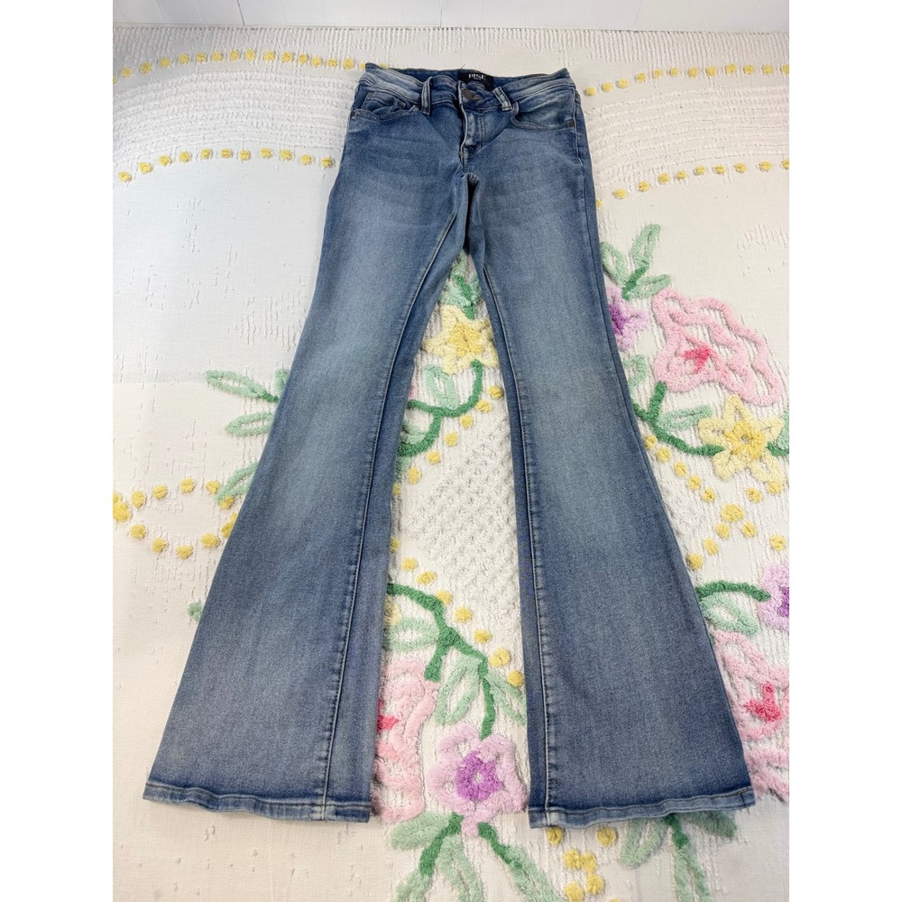 Rise Supply Co Flare Jeans Medium Wash Blue Denim RSDM15LRFL1-VVW-Y171 Size 0